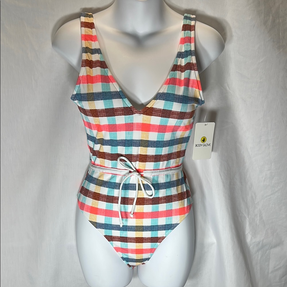 Body Glove Colorful Checkered One-Piece Swimsuit